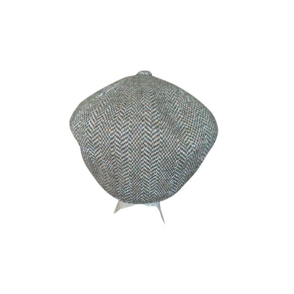 Wool Kangol Cap 504 Herringbone Flat Cap Harrods Vintage Preppy UK Heritage - Picture 2 of 7
